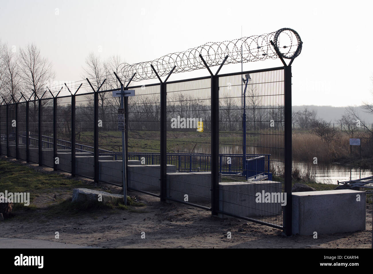 Zaun um den G8-Gipfel in Heiligendamm zu sichern Stockfoto