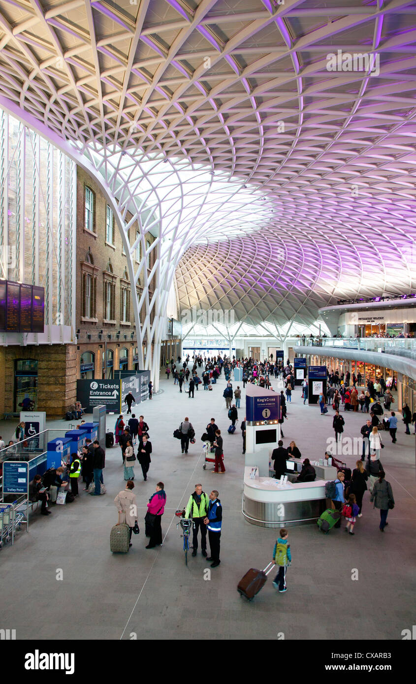 Westlichen Zusammentreffen der Kings Cross Station, London, England, Vereinigtes Königreich, Europa Stockfoto