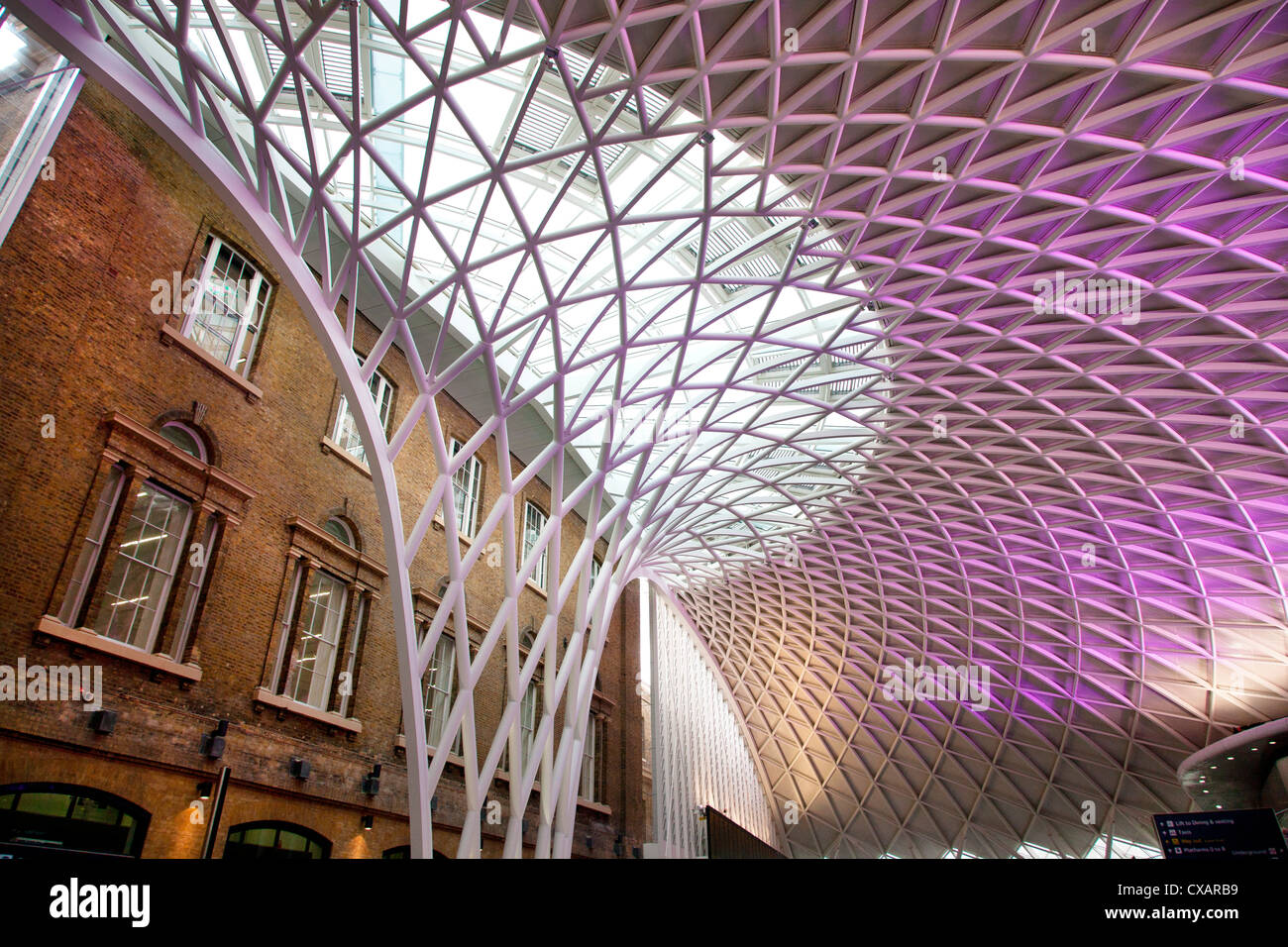 Westlichen Zusammentreffen der Kings Cross Station, London, England, Vereinigtes Königreich, Europa Stockfoto