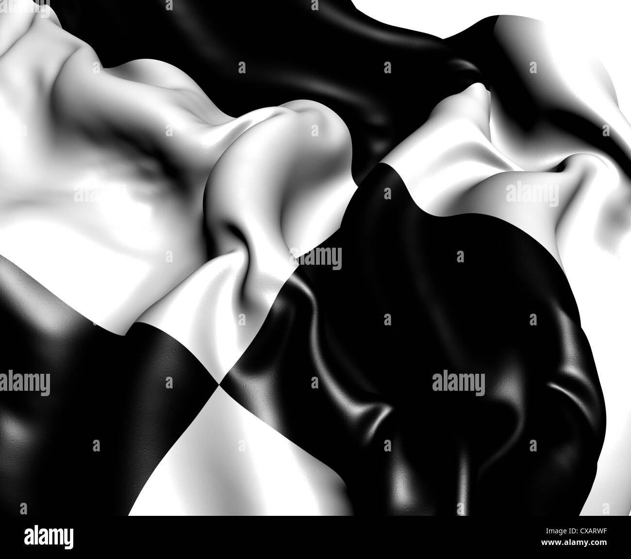 Posen-Westpreussen Flagge. Hautnah. Stockfoto