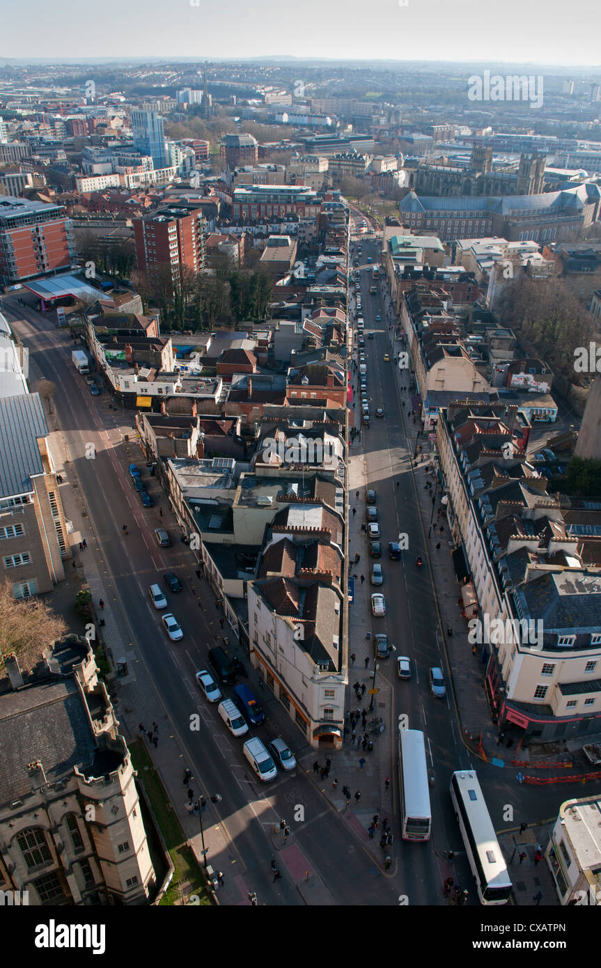 Auf der Suche nach unten Park Street, Bristol, England, Vereinigtes Königreich, Europa Stockfoto