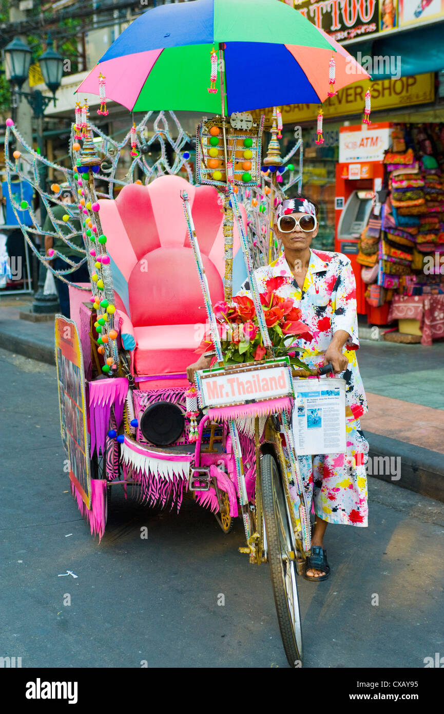 Herr Thailand, Khaosan Road, Bangkok, Thailand, Südostasien, Asien