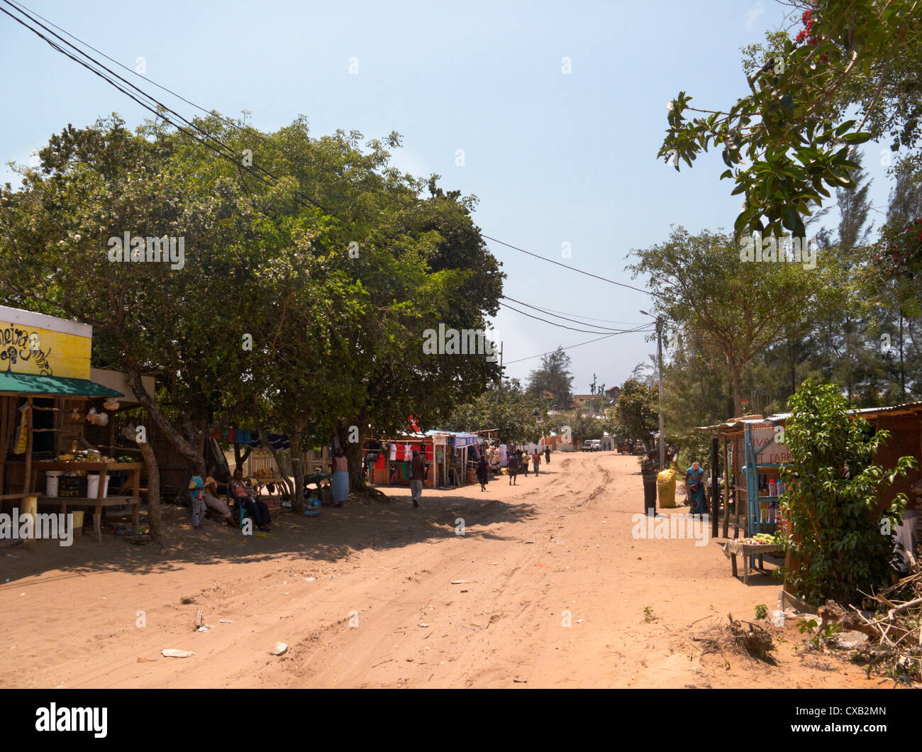 Straßenständen in Ponta do Ouro, Süd-Mosambik. Stockfoto