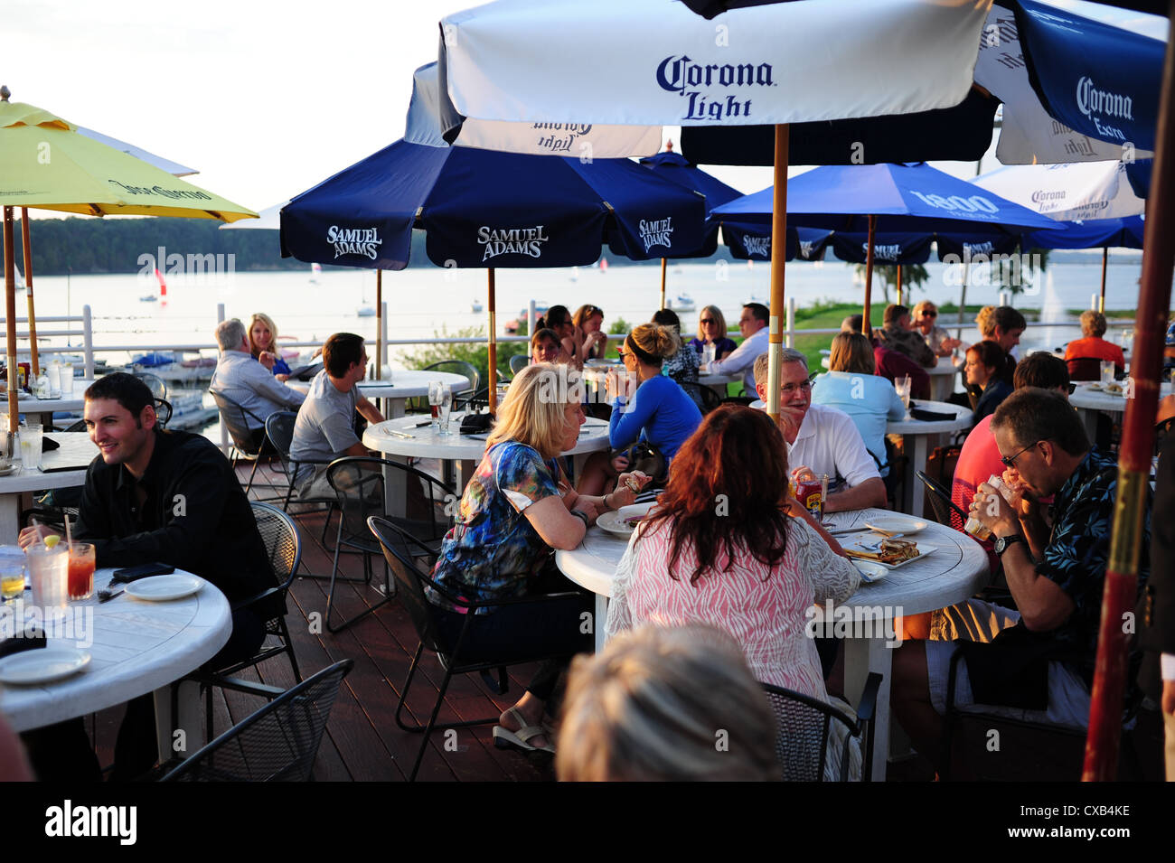 USA Indiana Indianapolis IN Ricks Cafe und Werft Restaurant Eagle Creek Reservoir Stockfoto
