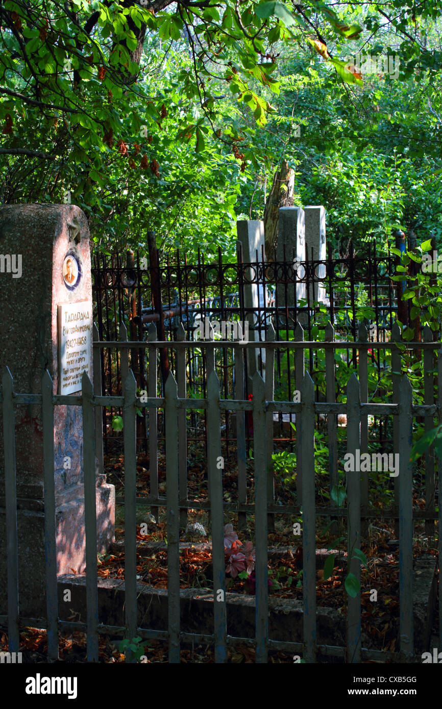 Alten orthodoxen Friedhof in Lugansk, Ukraine Stockfoto