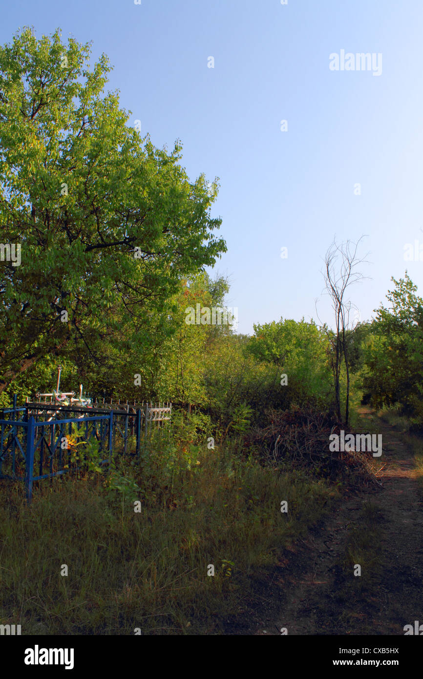 Alten orthodoxen Friedhof in Lugansk, Ukraine Stockfoto