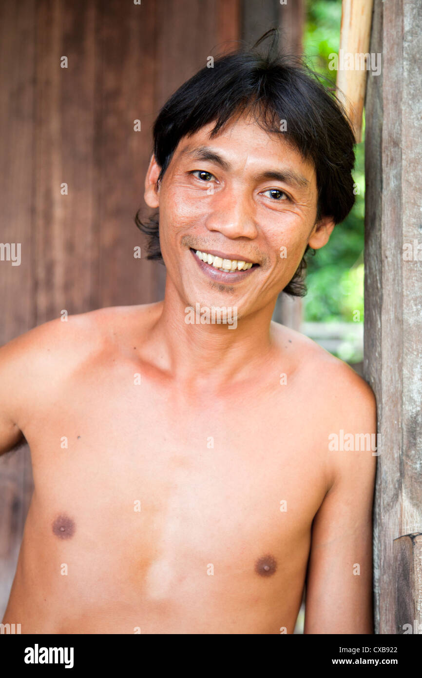 IBAN in Sarawak Cultural Village in der Nähe von Kuching, Borneo Stockfoto