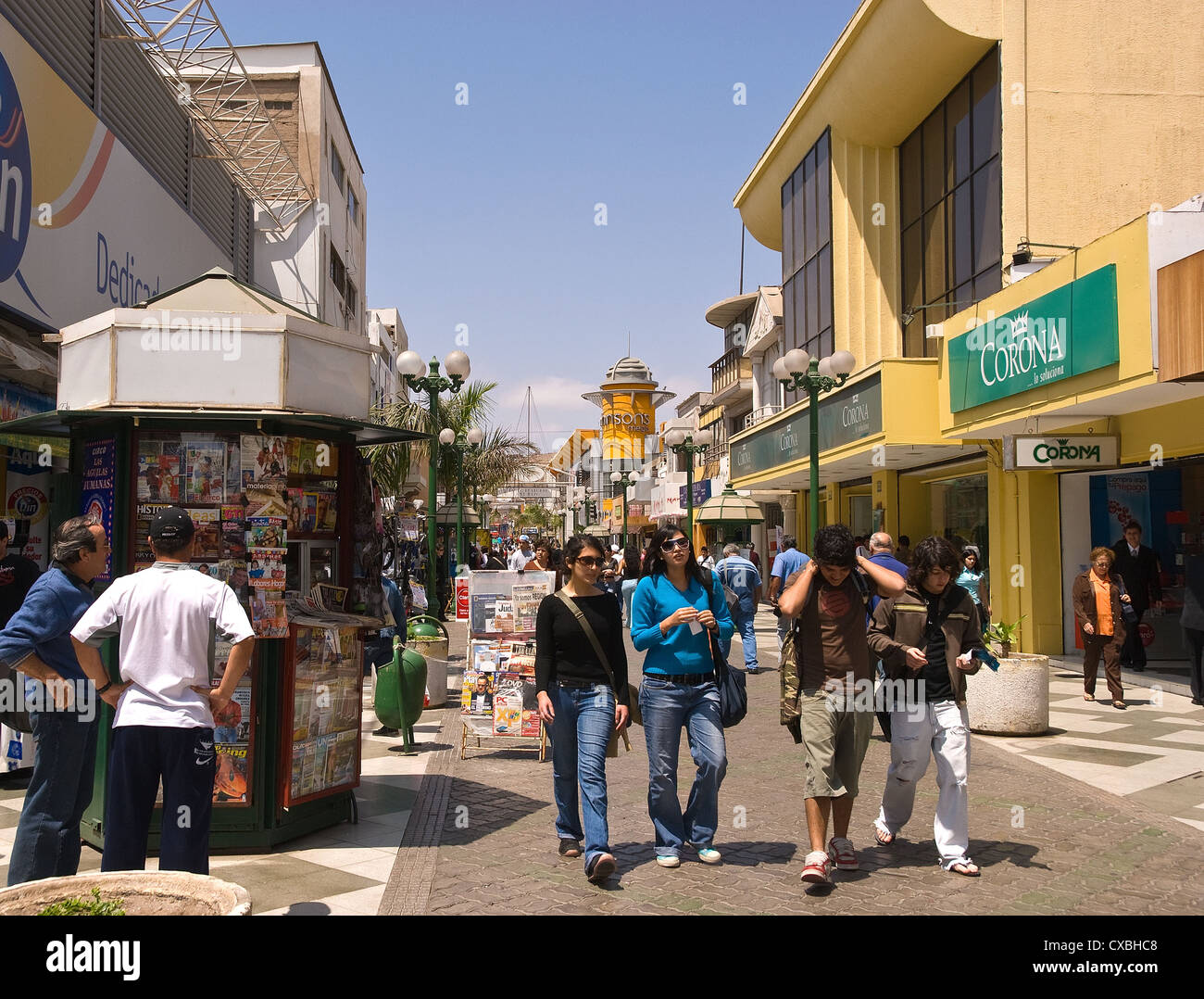 Elk198-2406 Chile, Arica, Fußgängerzone Stockfoto