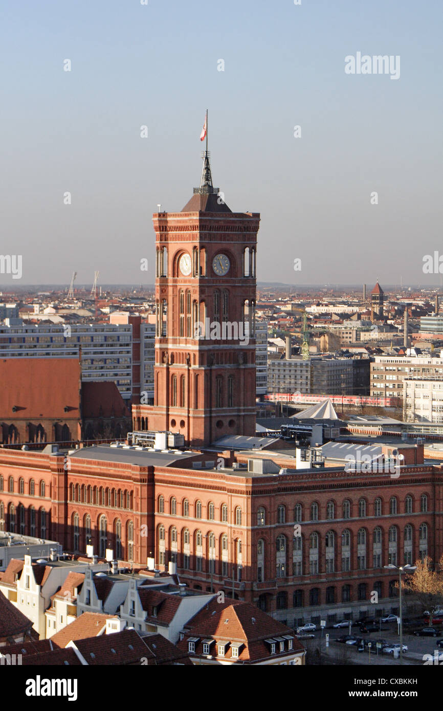 Berlin, das Rote Rathaus in Berlin-Mitte Stockfoto