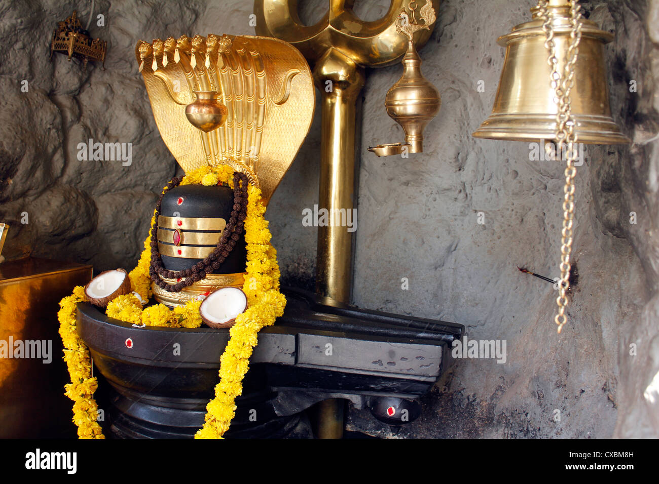 Shiva Linga an die RVM-Shiva-Tempel, Bangalore, Indien Stockfoto