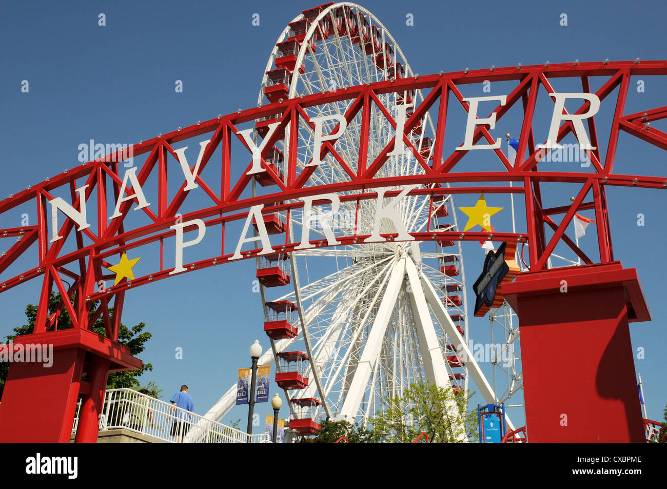 NAVY PIER PARK MIT RIESENRAD, CHICAGO, USA Stockfoto