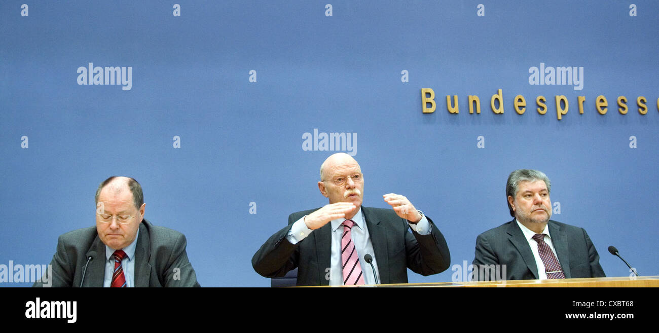 Peer Steinbrück, Peter Struck und Kurt Beck Stockfoto