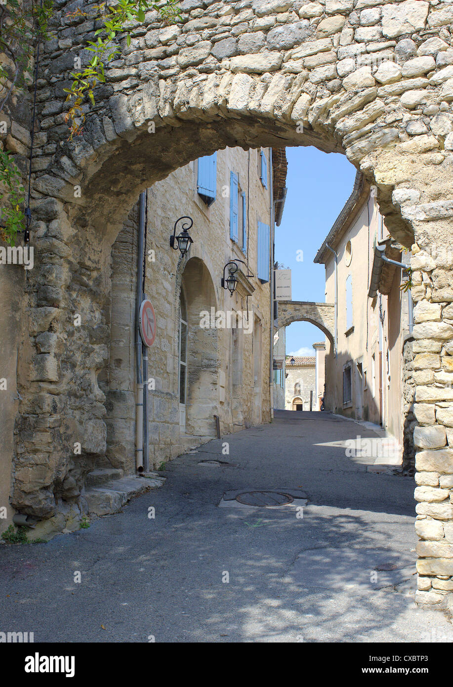 Lacoste-Dorf Provence Frankreich Stockfoto
