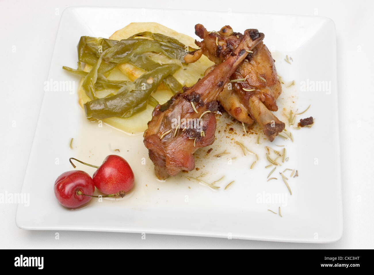 Tapa von Enten-confit Stockfoto