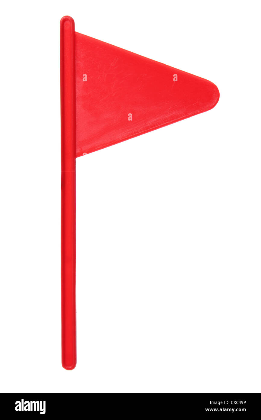 Roter Golfflagge Stockfoto