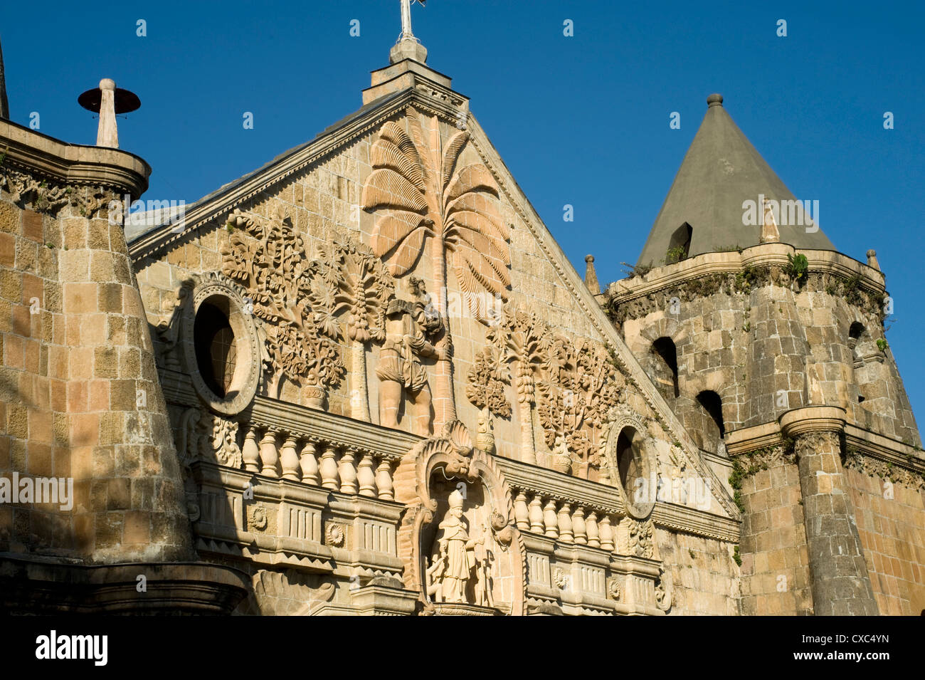 Miagao Kirche erbaut 1797, kürzlich restauriert, UNESCO-Weltkulturerbe, Iloilo, Panay, Philippinen, Südostasien, Asien Stockfoto
