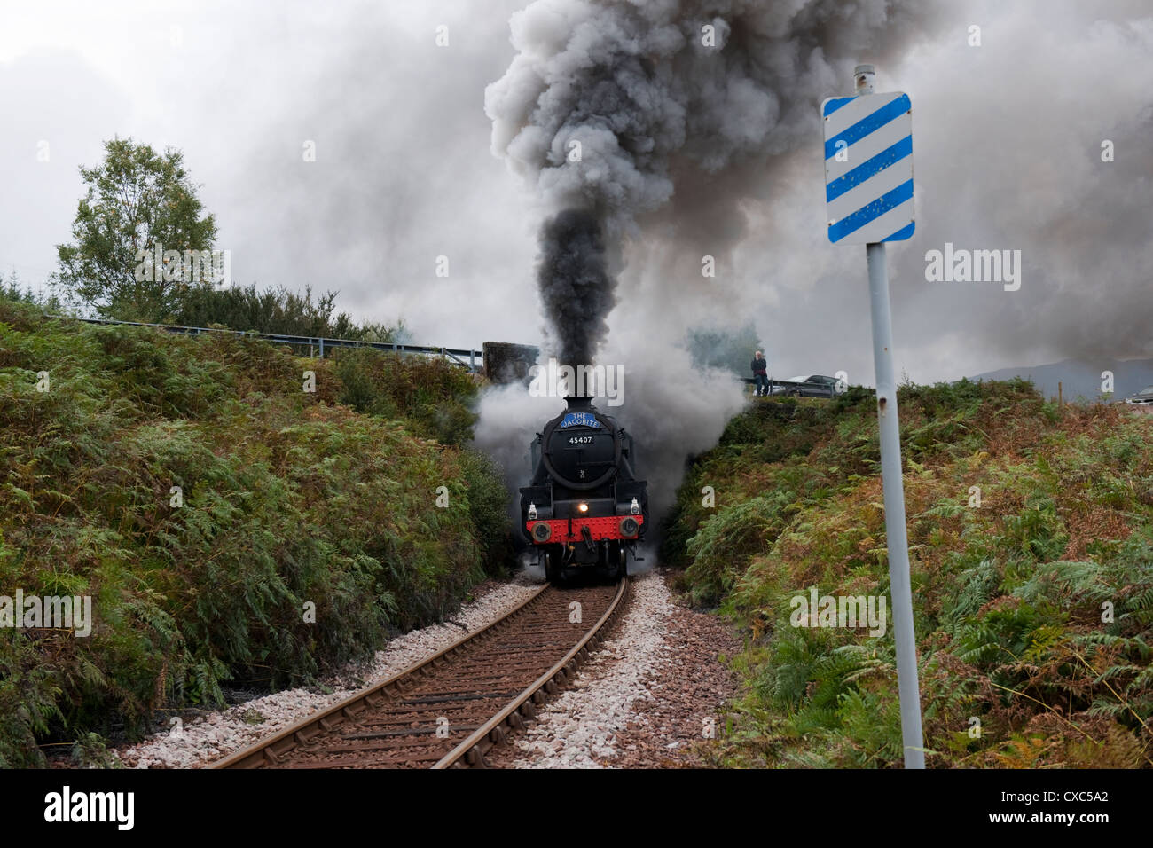 Der Jacobite Dampfzug eine Glenfinnan Invernesshire-2 Stockfoto