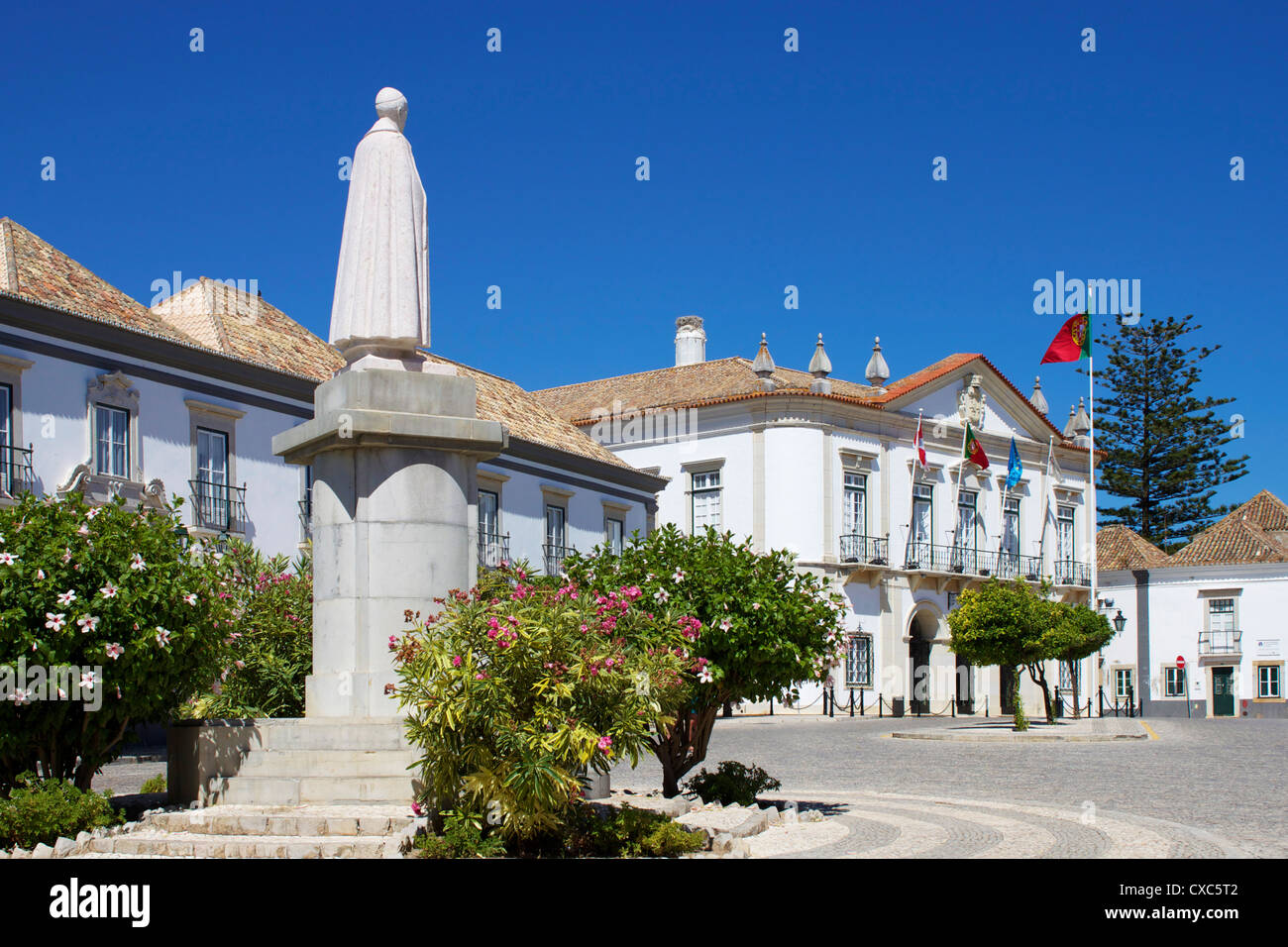 Rathaus, Faro, Algarve, Portugal, Europa Stockfoto