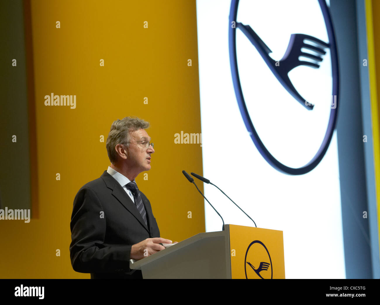 Berlin, Lufthansa-CEO Wolfgang Mayrhuber Stockfoto