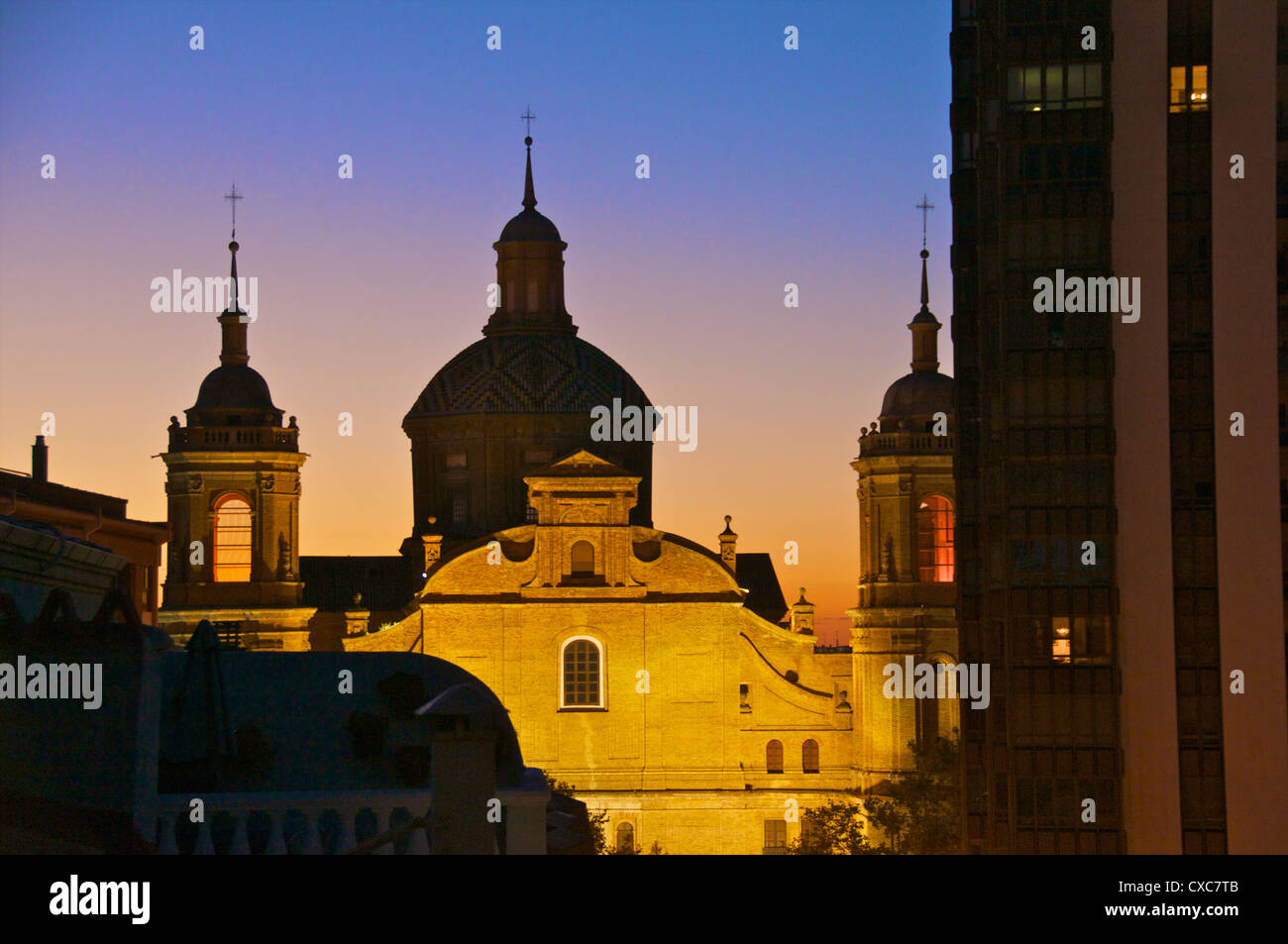 Navarros Kirche Saint Miguel de Los, Mudejar Kirche aus dem 14. und 15. Jahrhundert, Saragossa (Zaragoza), Aragon Stockfoto