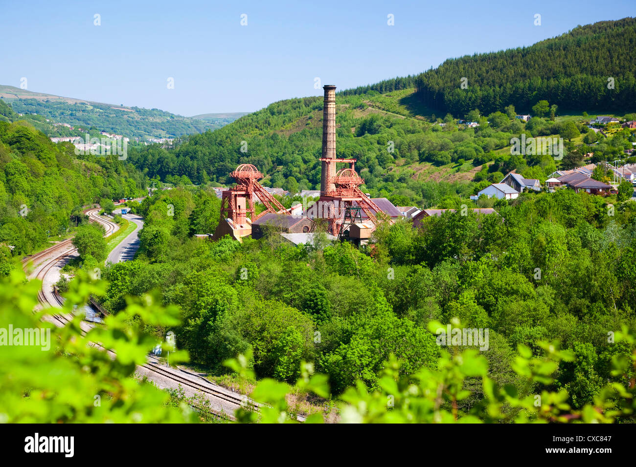 Zeche Grube, Rhondda Heritage Park, Rhondda Valley, South Wales, Vereinigtes Königreich, Europa Stockfoto