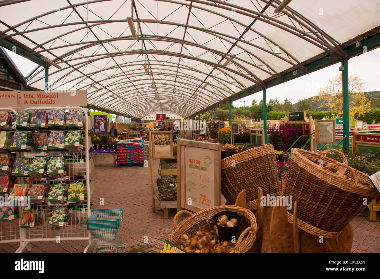 UK-Gartencenter verkaufen alles für die leidenschaftlicher Gärtner, Hereford, Großbritannien. Stockfoto