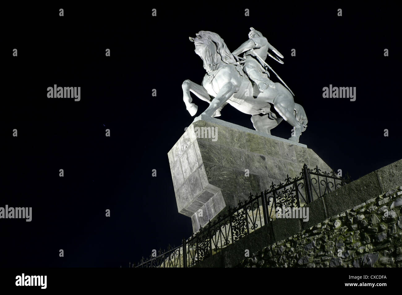 Salawat Yulayev (baschkirischen Nationalhelden) Denkmal in Ufa - die größte Statue des Reiters in Europa. Stockfoto