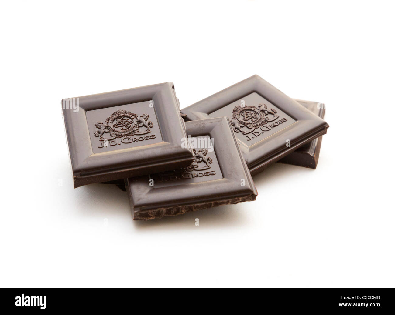 dunkle Schokolade gemacht durch J D Brutto / Rausch Schokolade von Lidl verkauft Stockfoto