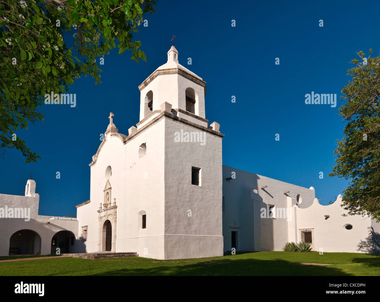 Kirche Mission Espiritu Santo, Goliad State Park in der Nähe von Goliad, Texas, USA Stockfoto