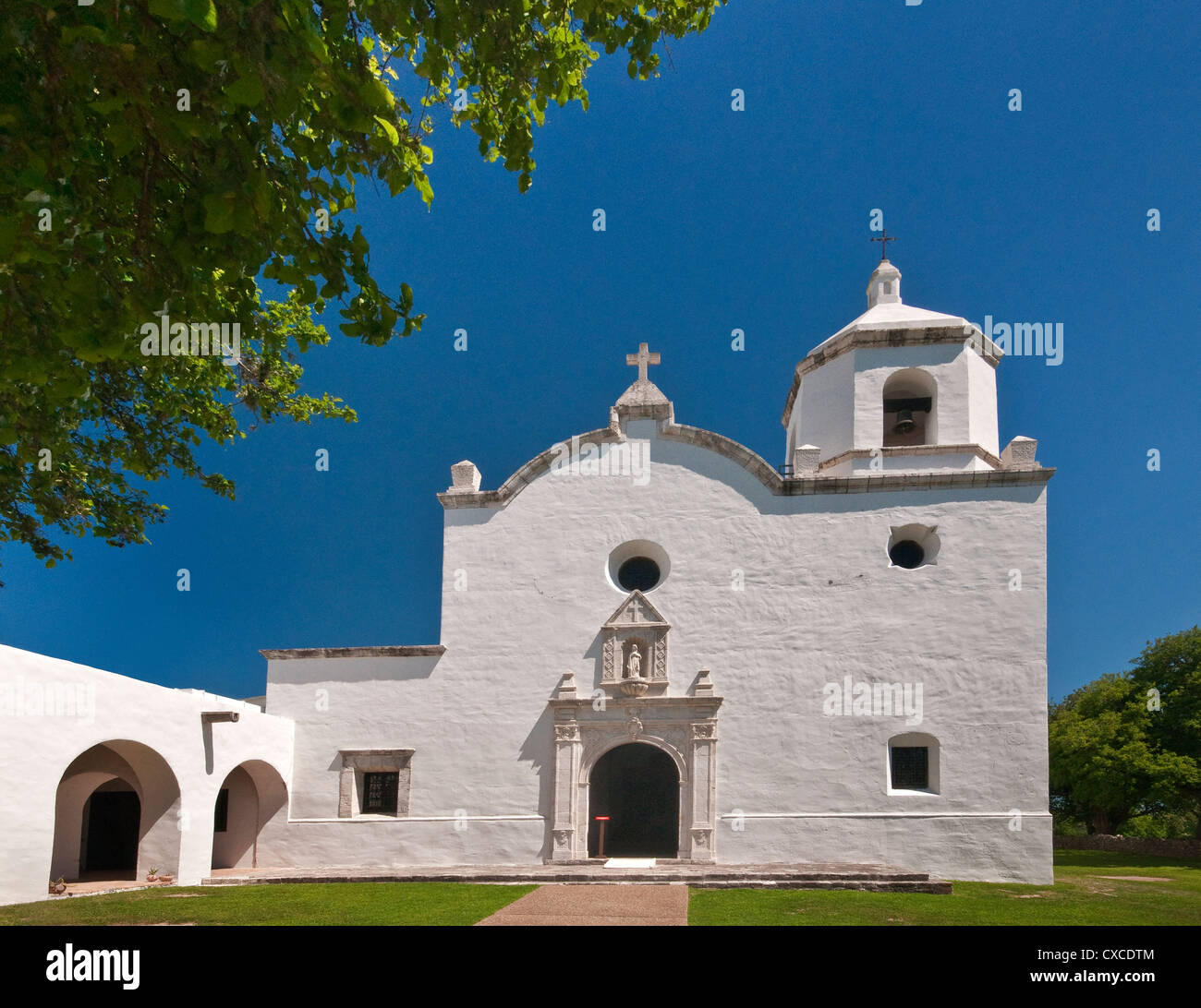 Kirche Mission Espiritu Santo, Goliad State Park in der Nähe von Goliad, Texas, USA Stockfoto