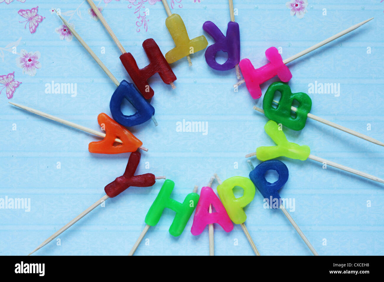 Happy Birthday Geburtstag Stockfoto