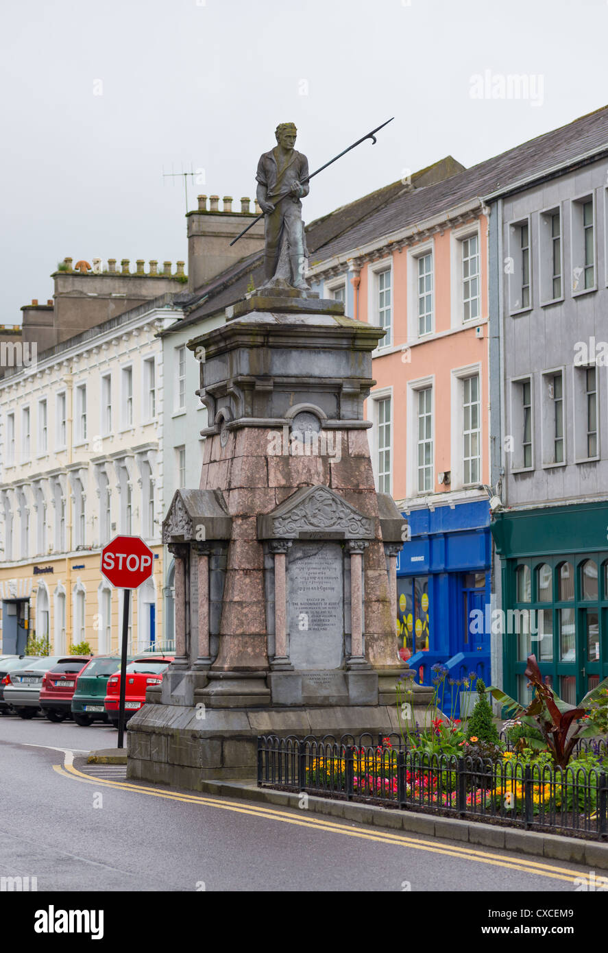 Irland County Kerry Tralee Denny Street Albert Powers Pikenier Denkmal erinnert sich Freiheitskämpfer aus der Rebellion von 1798 Stockfoto
