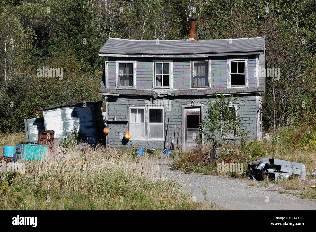 Haus in schlechtem Zustand, New Brunswick, Kanada Stockfoto