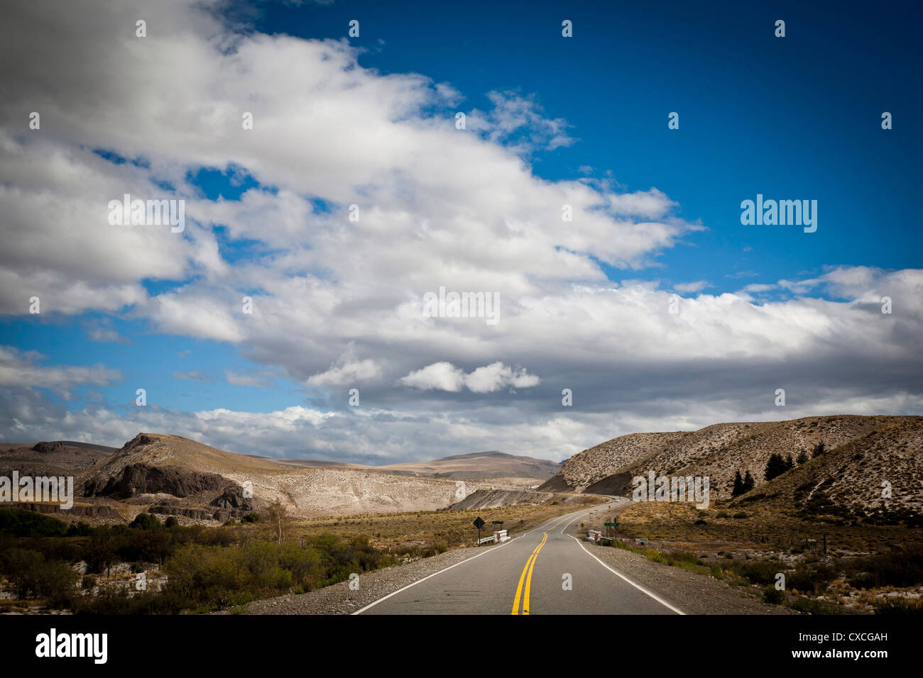 Blick über Ruta 40, Patagonien, Argentinien. Stockfoto