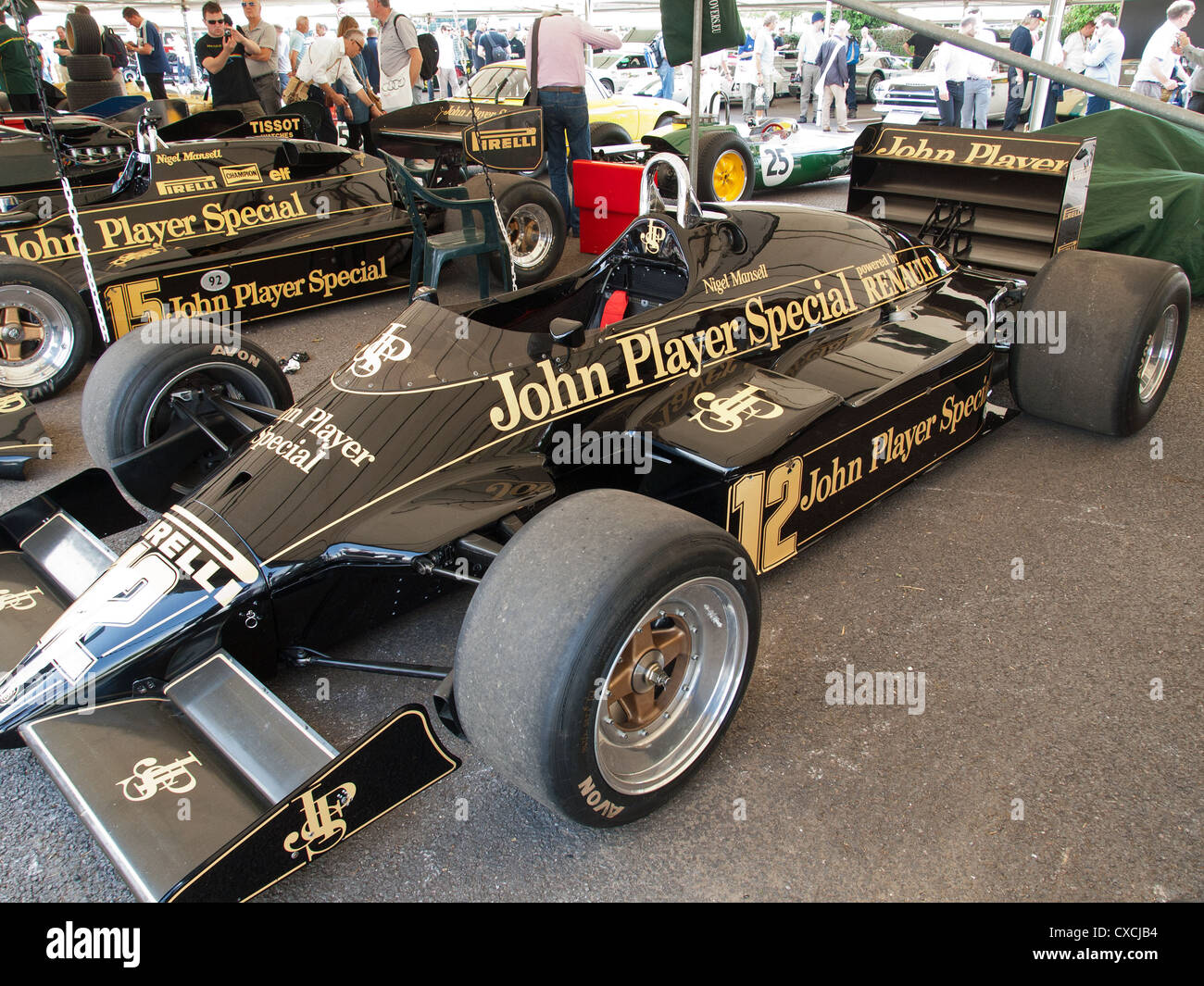 Mansellss Lotus John Player Special F1 Rennwagen Goodwood Festival Of Speed England UK 2012 Stockfoto