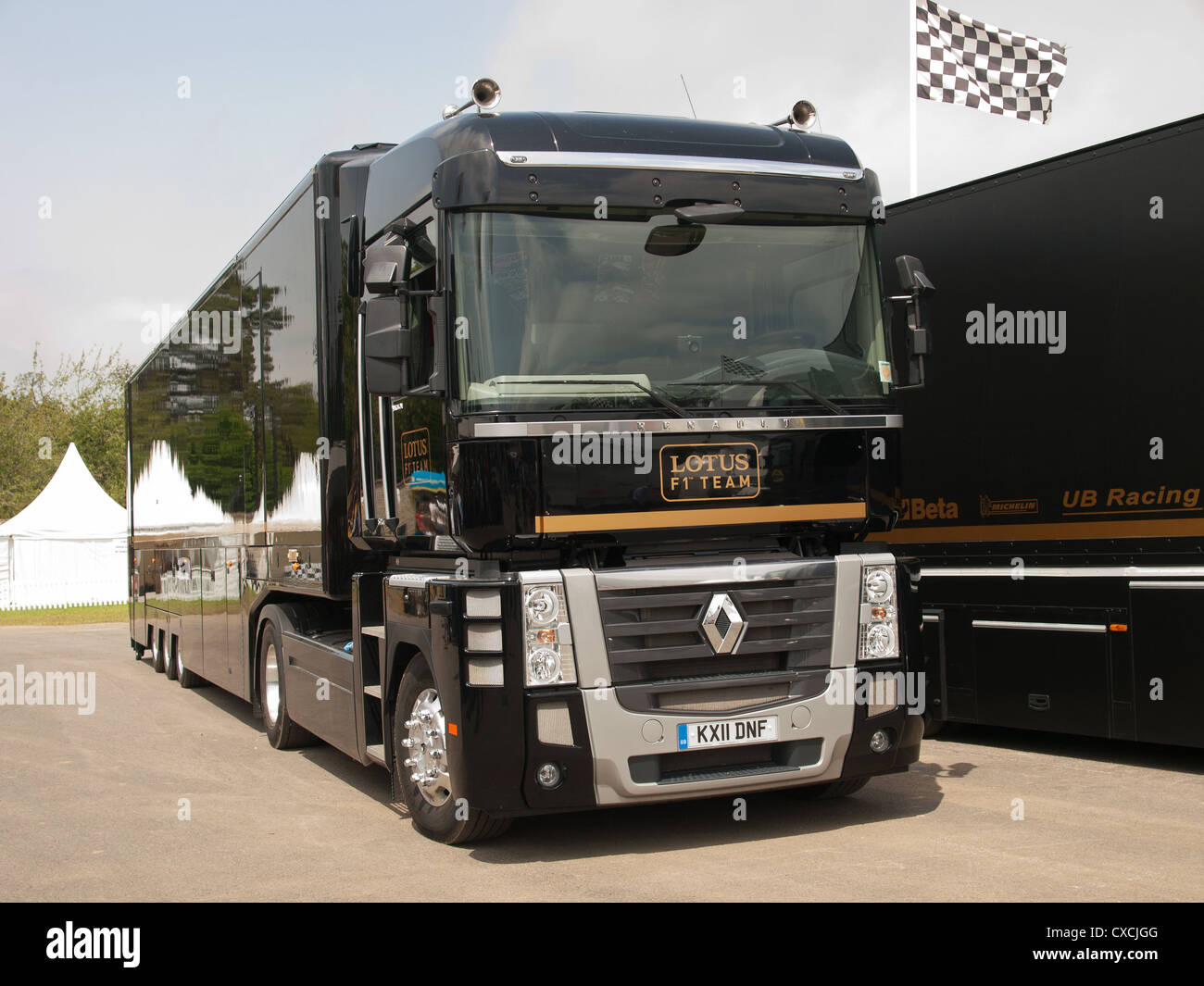 Lotus F1 Team LKW Goodwood Festival Of Speed England UK 2012 Stockfoto