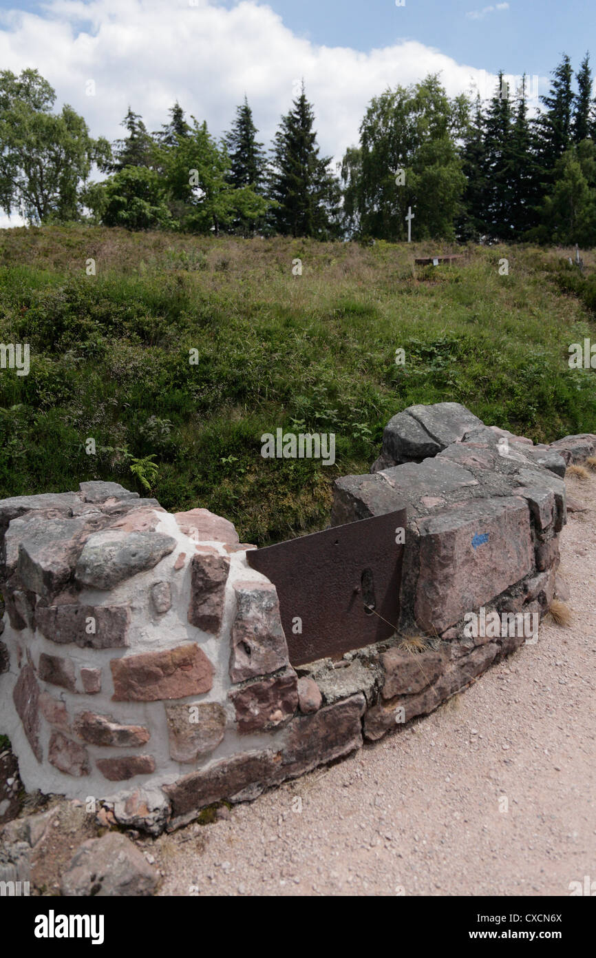 Scharfschützen post Le Linge, Vosges Berge Elsass Frankreich erste Weltkrieg Schlachtfeld, Gräben und Verteidigung jetzt ein museum Stockfoto