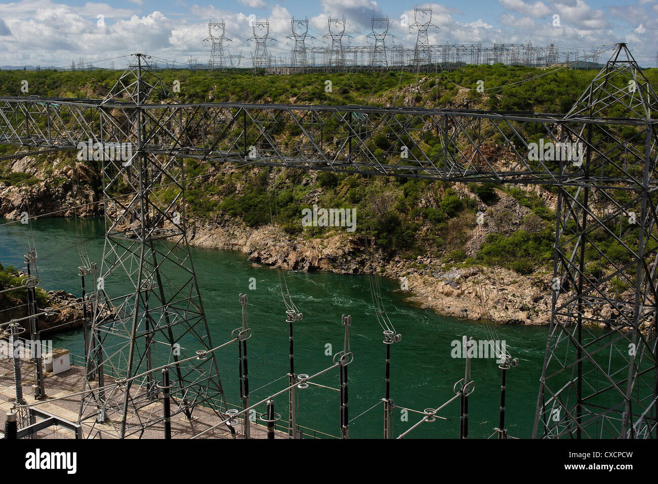 Paulo Afonso hydroelektrische Anlage am Fluss São Francisco, Paulo Afonso, Bundesstaat Bahia, Nordosten von Brasilien. Stockfoto