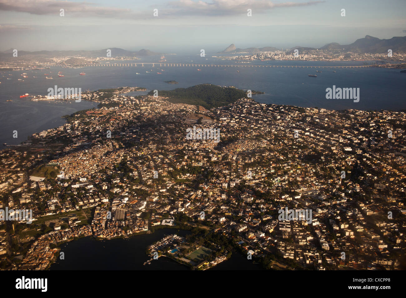 Andelsbuch-Insel (Ilha Do Governador), die größte Insel in der Guanabara-Bucht, in Rio De Janeiro, Brasilien. Stockfoto