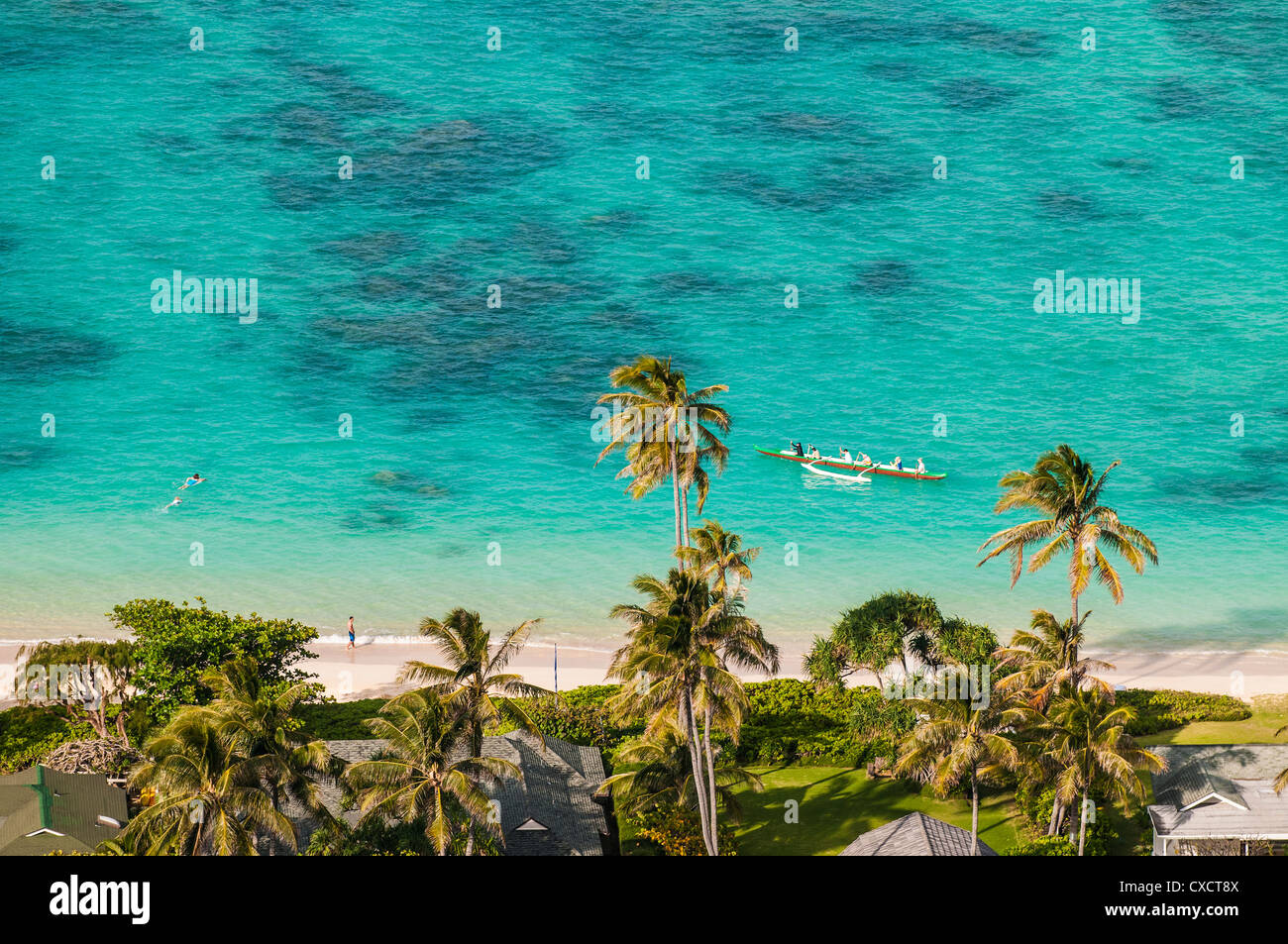 Lanikai Beach, Kailua, Oahu, Hawaii Stockfoto