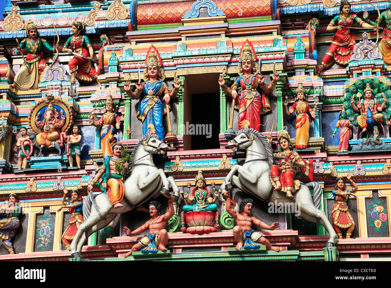 Sri Mahamariamman Tempel, Kuala Lumpur, Malaysia Stockfoto