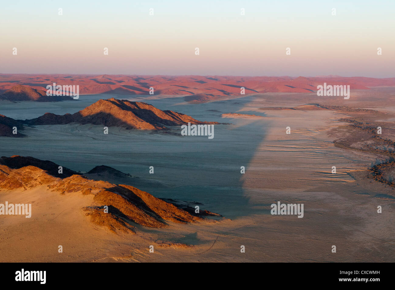 Luftaufnahme, Namib-Naukluft-Park, Namib-Wüste, Namibia, Afrika Stockfoto