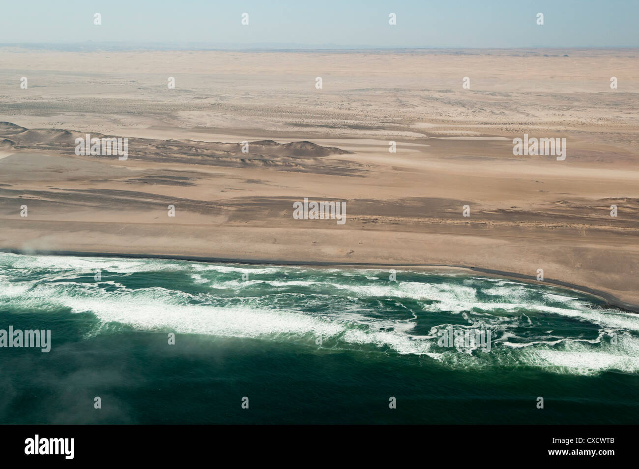 Luftaufnahme des Skeleton Coast, Namibia, Afrika Stockfoto