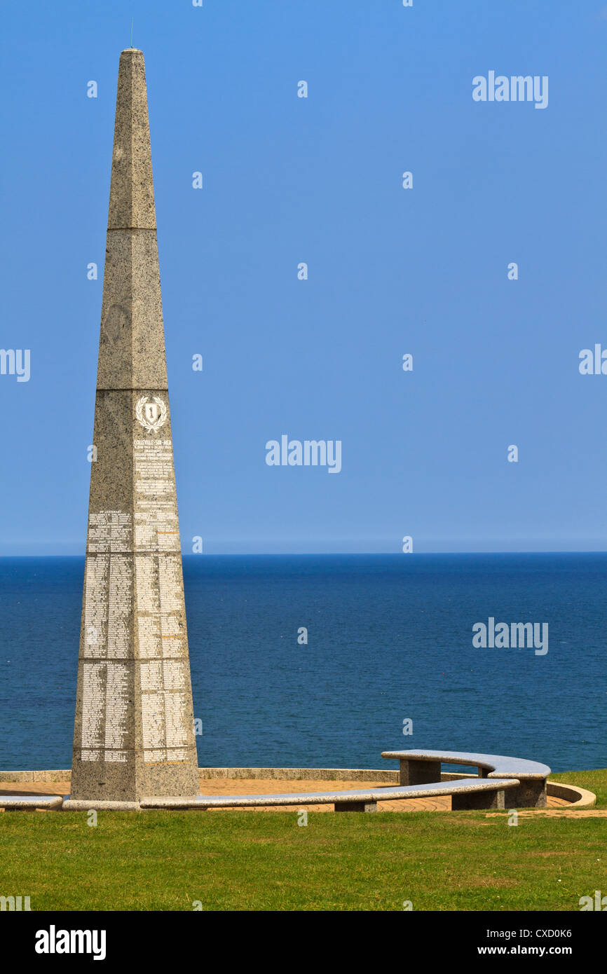 Omaha Beach Memorial der uns erste Infanterie-Division, Colleville-Sur-Mer, Normandie, Frankreich Stockfoto