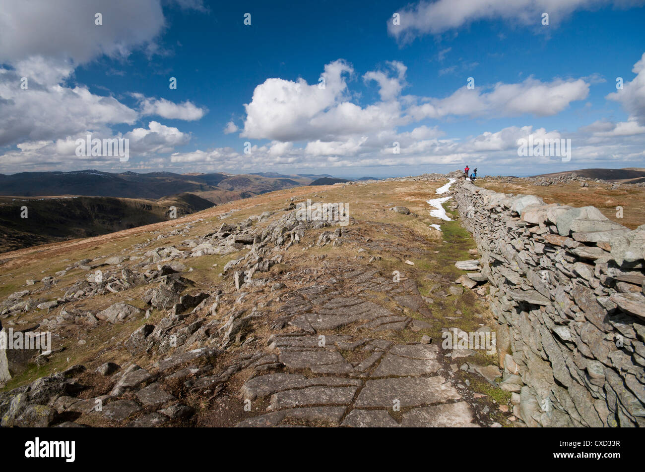 Am südlichen Ende der High Street Ridge, auf Thornthwaite Felsen im englischen Lake District National Park. Stockfoto