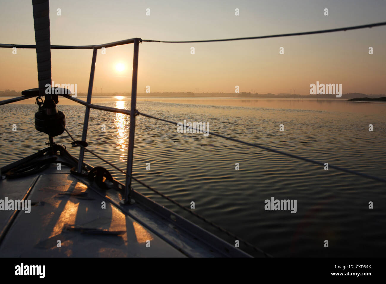 Fyn, Segelurlaub mit yacht Stockfoto