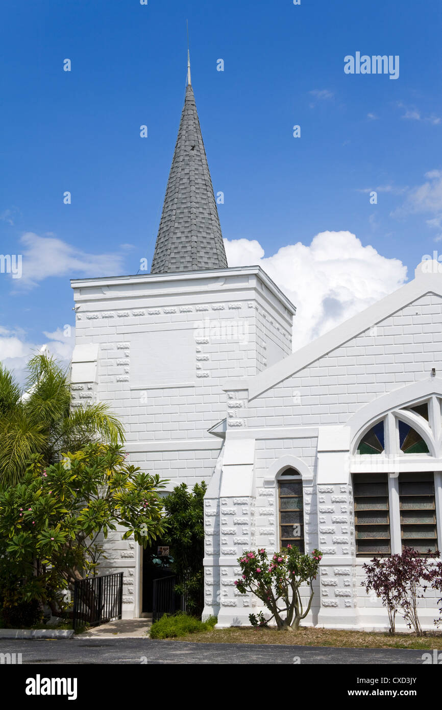 Elmslie Memorial Vereinigte Kirche, George Town, Grand Cayman, Cayman-Inseln, große Antillen, West Indies Stockfoto