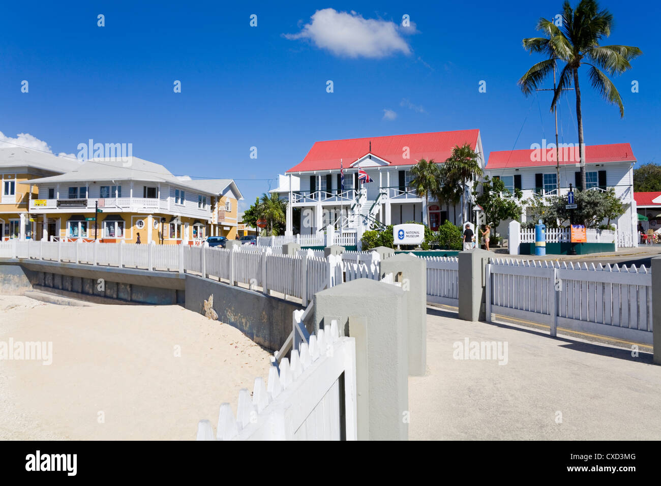 Geschäfte auf Harbour Drive, George Town, Grand Cayman, Cayman-Inseln, große Antillen, West Indies, Karibik, Mittelamerika Stockfoto