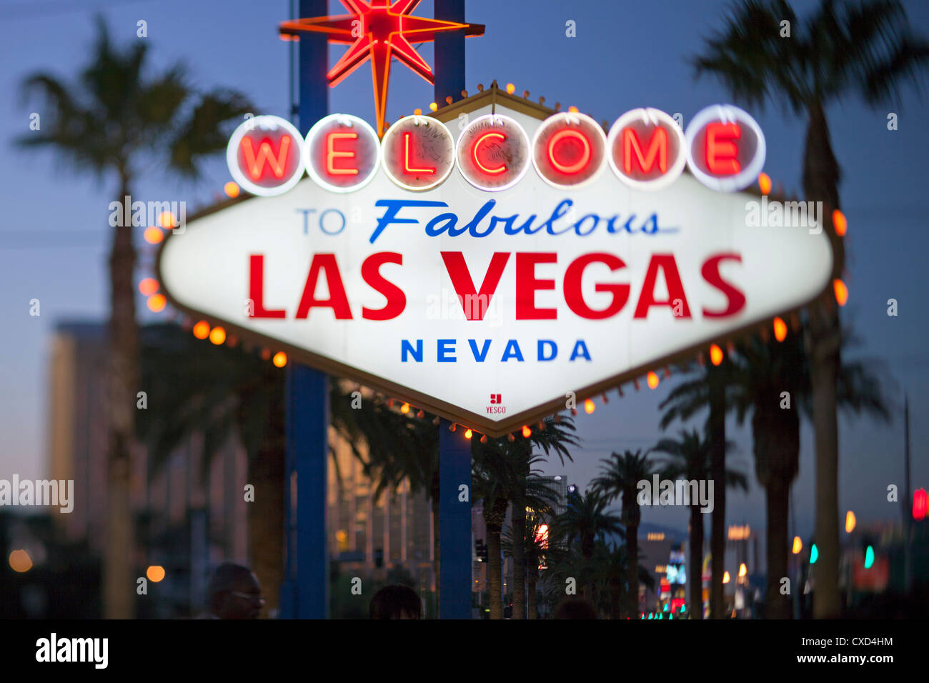 Willkommen Sie bei Las Vegas Schild, Las Vegas, Nevada, Vereinigte Staaten von Amerika, Nordamerika Stockfoto