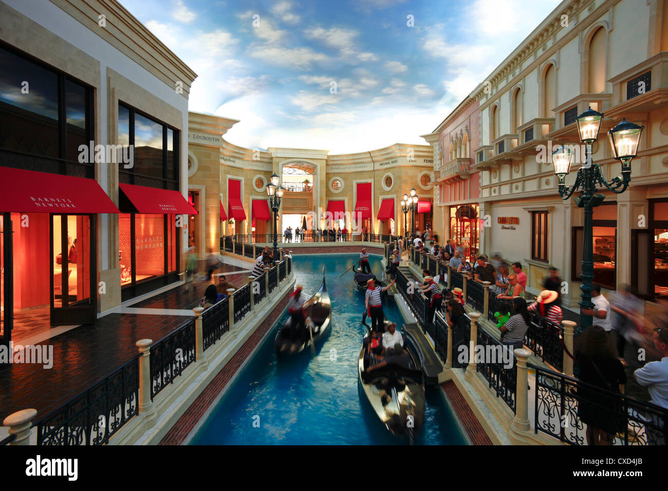 er Grand Canal Gondelfahrt im Venetian Resort Hotel Casino, Las Vegas, Nevada, Vereinigte Staaten von Amerika, Nordamerika Stockfoto